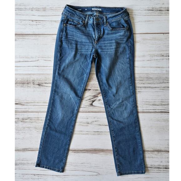 Sonoma Straight Medium Wash Jeans Sz 6R - Picture 1 of 5